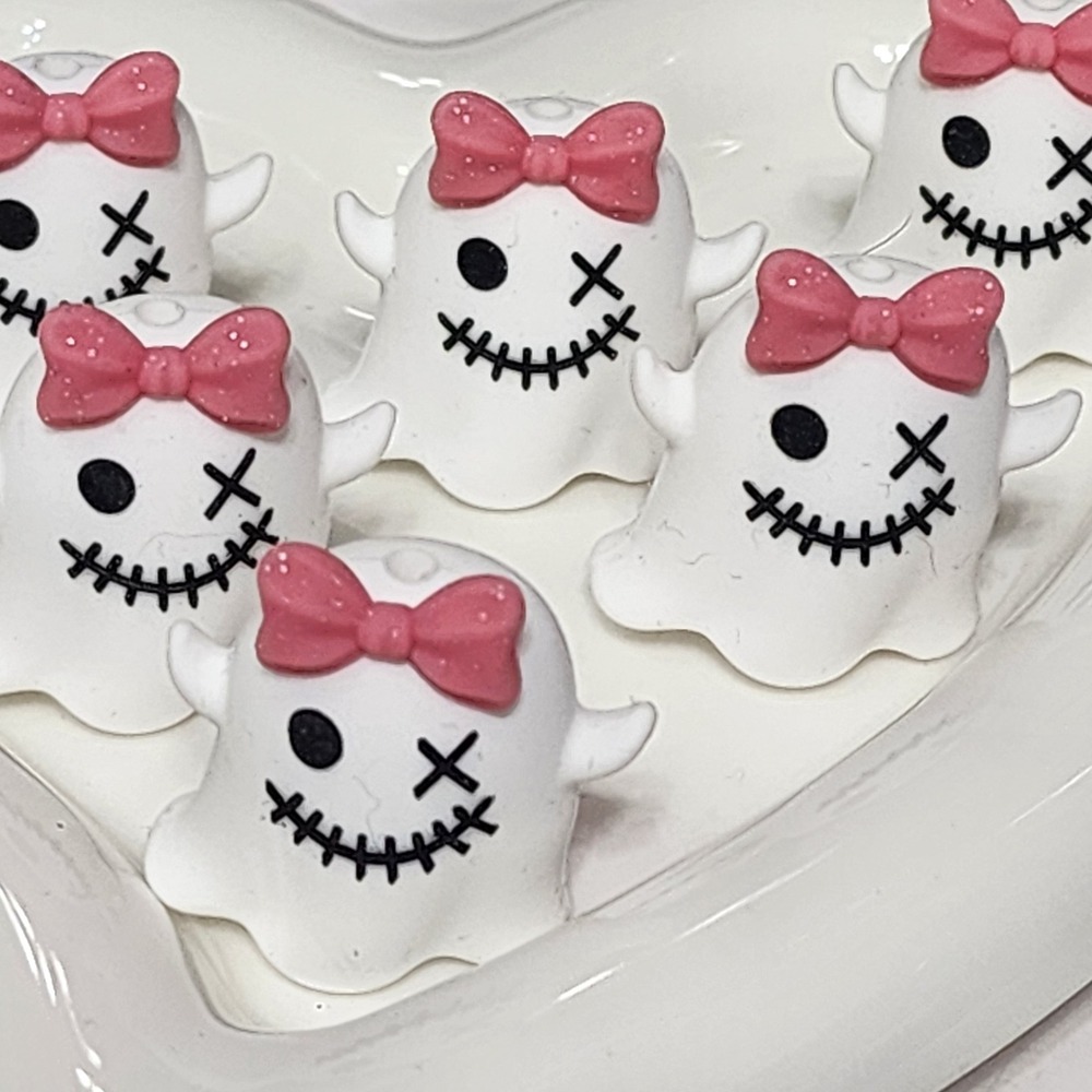 Ghost Beads 2 Pcs Focal Bead Beaded Pen Jewelry Making Halloween Silicone